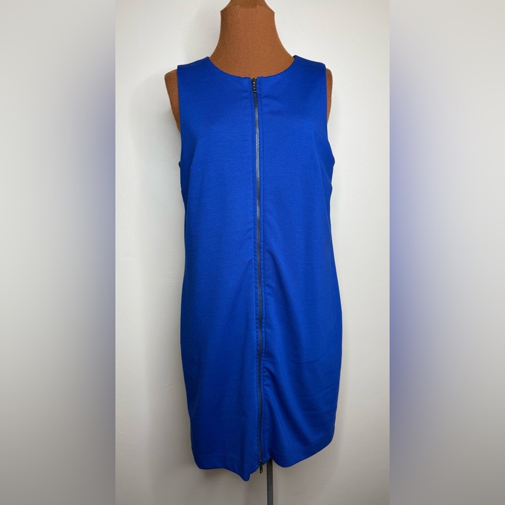 Banana Republic Double Way Zip-Front Mini Dress Sleeveless Size 10